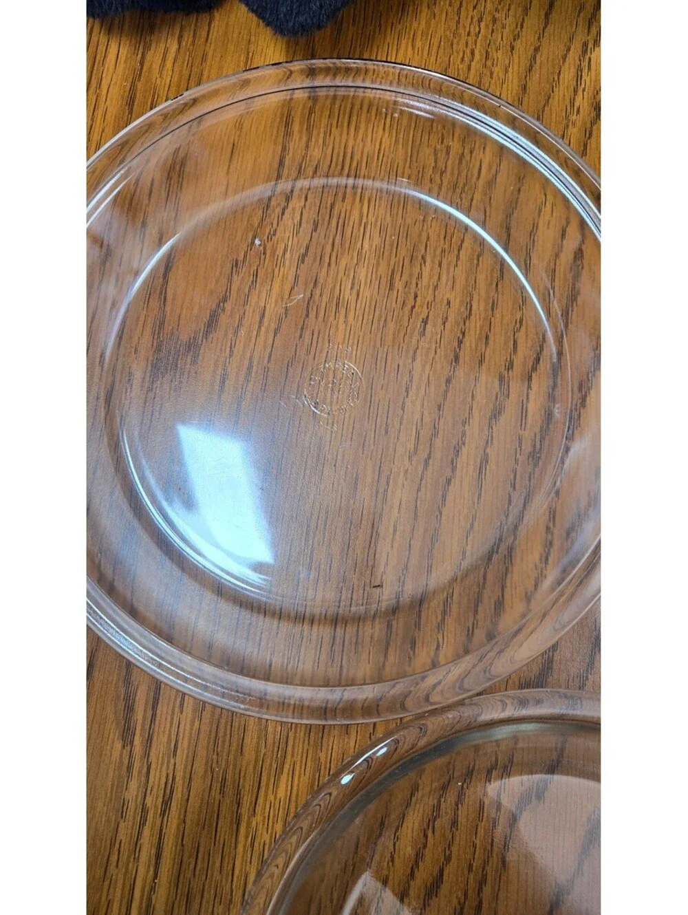 Set of 2 Vintage Pyrex 1 Fireking Clear Glass Pie Plates